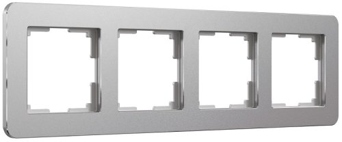 Рамка универсальная Werkel Platinum 4-м. металл алюминий картинка